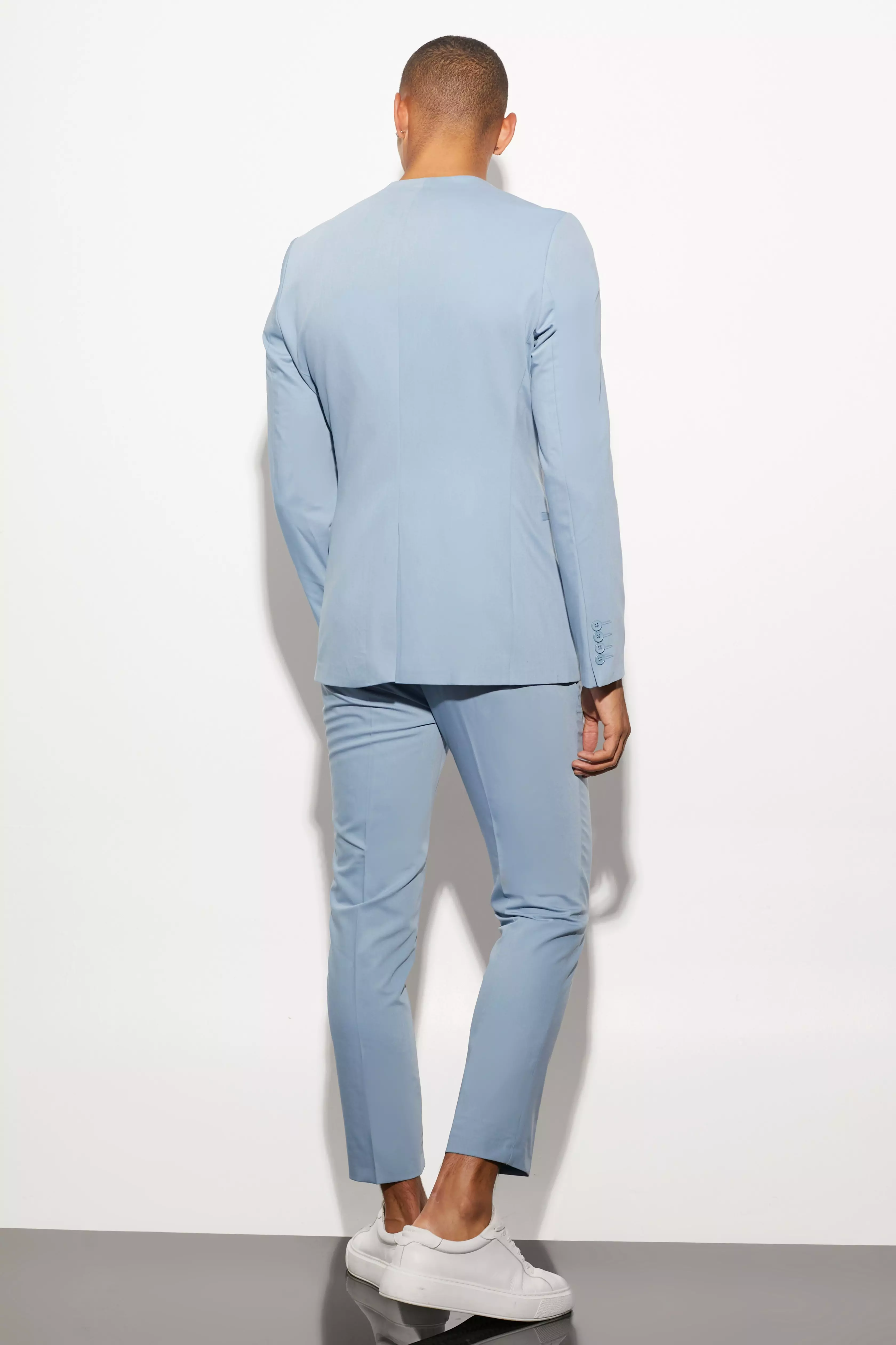 Collarless Suit Jacket | boohooMAN USA